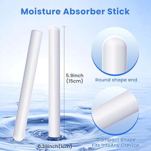 Image of 5x Drying Stick Water Dry Rod Sticks for Silicone Toys Desiccant Flesh Light Dryer Absorption Stick Moisture Cleaner for Storage Room Humidity Control+Box(Smooth 5.6x0.55 Inches)