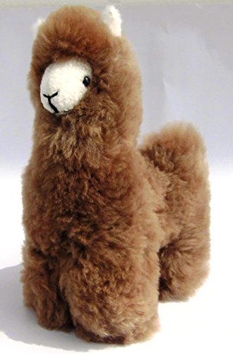 Alpacaandmore Lama Figur Kuscheltier Alpakapelz 30 cm Handgemacht in Peru – Bild 3
