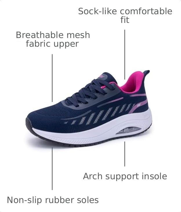 Image of Women Arch Support Walking Shoes Orthotic Plantar Fasciitis Sneakers