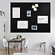 Pinnwand Groß 120x90cm Pinnwand Filz Selbstklebend mit 90 Reißzwecken, 12 Stück 9mm Dick Pinwand,Vision Board für Fotos, Notiz Memoboard für Zuhause Küche Büro Schule, Schwarz