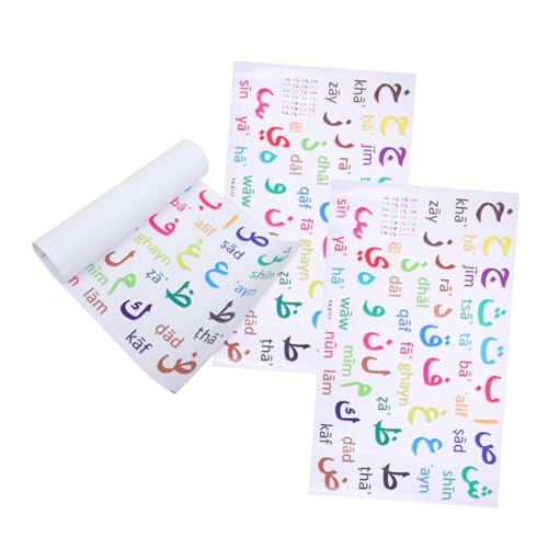 DIKACA 3 Stücke Arabische Alphabet Lernaufkleber