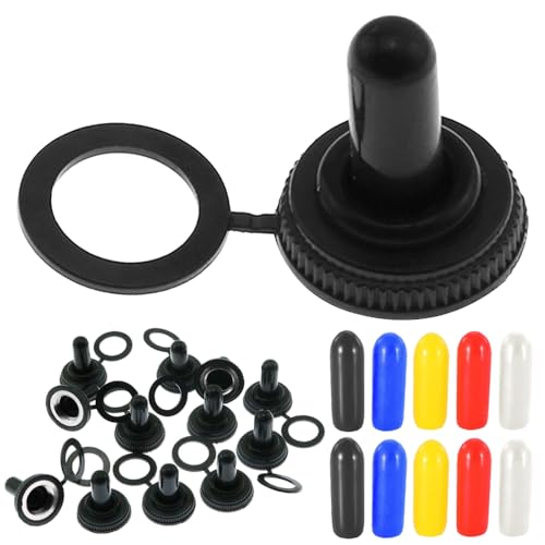 HAAMNING7 Tapa para interruptor eléctrico de palanca de 12 mm, protector de goma impermeable de 12 mm/0,47 pulgadas para la mayoría de interruptores de palanca (paquete de 20)