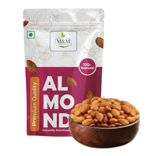 Image of M&M VARIETYWALA Whole Almonds | 100% Natural | Fresh & Crunchy | Protein-Rich Superfood | Ideal for Snacking, Cooking & Baking (1 kg)
