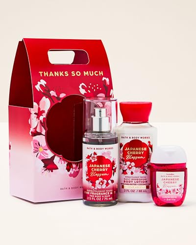 Image of Bath & Body Works Japanese Cherry Blossom Gift Set | Body Care sets - Bath Sets | For Men and Women | Kit for Birthday ,Anniversary & All Special Occasions | Premium Gift Packaging | Luxury Giftsets - Set of 3