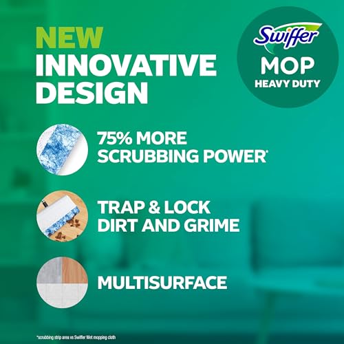 Swiffer Heavy Duty Mop Wet Multi-Surface Cloth Refills for Floor Mopping and Cleaning, Pet with Febreze Odor Defense, 20 count - image 2