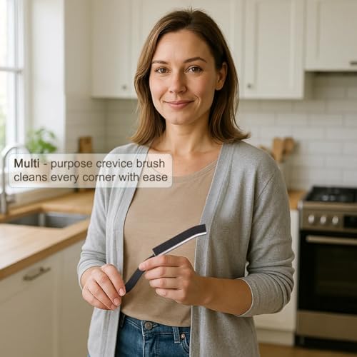 7 Stück Hartborsten Ecken Reinigungsbürste - Fugenbürste Bad, Fugenreinigungsbürste, Fugenreiniger Bürste für Küche, Dusche, Küche, Fliesen, Fenster, Spüle, Haushalt - Mehr Komfort beim Reinigen