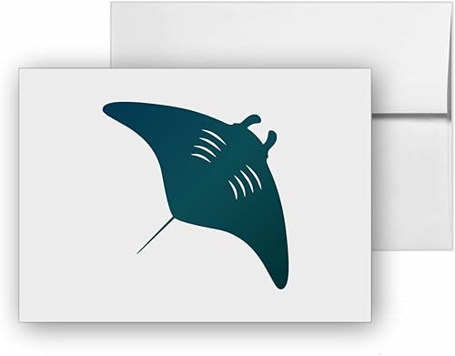 Miniatura 1 de Manta Ray Swimming Stingray Sea, quality blank cards CC-26325