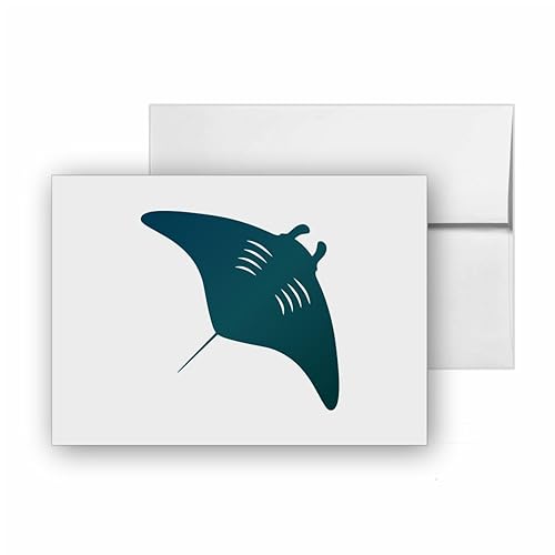 Manta Ray Swimming Stingray Sea, quality blank cards CC-26325