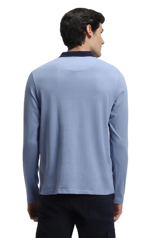 Image of Dennis Lingo Men's Cotton Polo Neck Tshirt, Regular Fit Long Sleeve