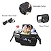PandaEar Universal Stroller Organizer with Insulated Cup Holders, Parent Console Caddy with Detachable Shoulder Strap & Phone Pouch, Large Capacity Stroller Accessories Bag