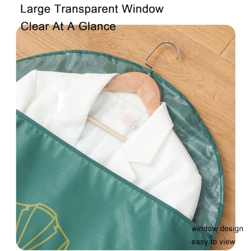Hanging Garment Bag, Garment Bag for Hanging Clothes with Transparent Window, Back Zipper, Suitable for Suits, Jackets, Coats (6 Pieces)3
