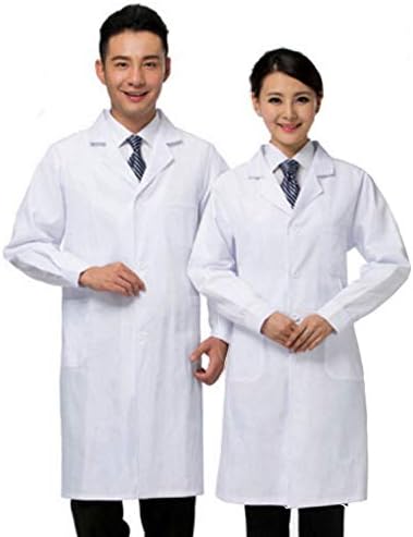 White Unisex 40 Inch Professional Long Coat