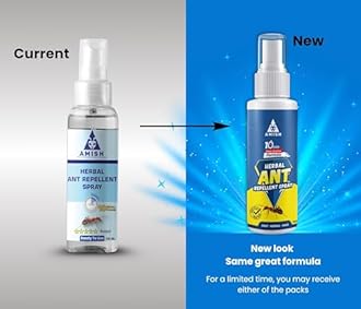 Amish Herbal Ant Spray 100ml Pack-1|10 Minutes Formula |Removes Entire Ant colony|Powerful 100% Organic No Chemical Ant Repellent Spray for Home Kitchen Office Garden Long Lasting Protection