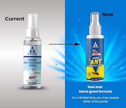 Amish Herbal Ant Spray 100ml Pack-1|10 Minutes Formula |Removes Entire Ant colony|Powerful 100% Organic No Chemical Ant Repellent Spray for Home Kitchen Office Garden Long Lasting Protection