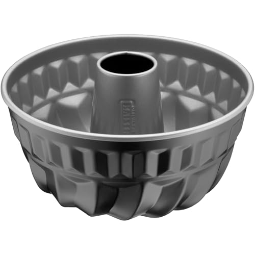 ORIGINAL KAISER Inspiration Kaiser Bundform Ø 22 cm, Kuchenform rund, antihaftbeschichtet, gleichmäßige Bräunung, grau, Made in Germany antihaftbeschichtet, Legierter Stahl, 22.5 x 12 x 23 cm