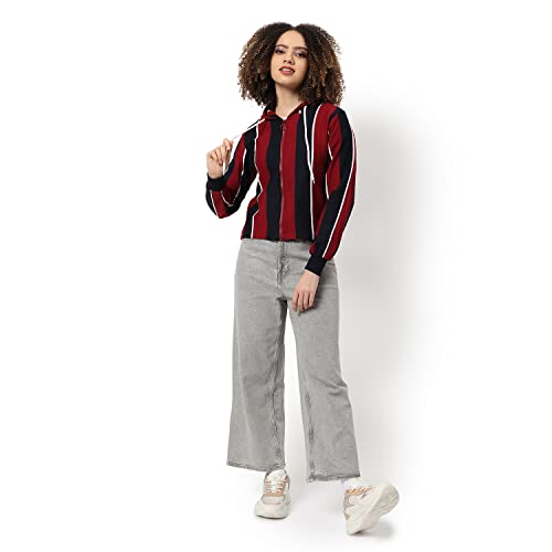 Image of PINACOLADA Women Cotton Zipper Sweatshirt Relaxed Fit for Casual Wear | Full Sleeves | Stylish Sweatshirt Crafted with Comfort Fit and High Performance for Everyday Wear