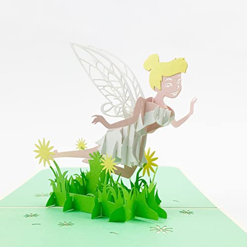 Mapu Mapu - Tarjeta de cumpleaños, diseño de hada verde, tarjeta de cumpleaños para niños, tarjeta de nacimiento, tarjeta de felicitación desplegable Cover
