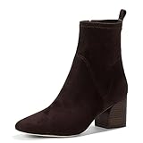 Donald Pliner Women's Birmingham Mid Calf Boot, Dark Brown-Stretch Suede, 8