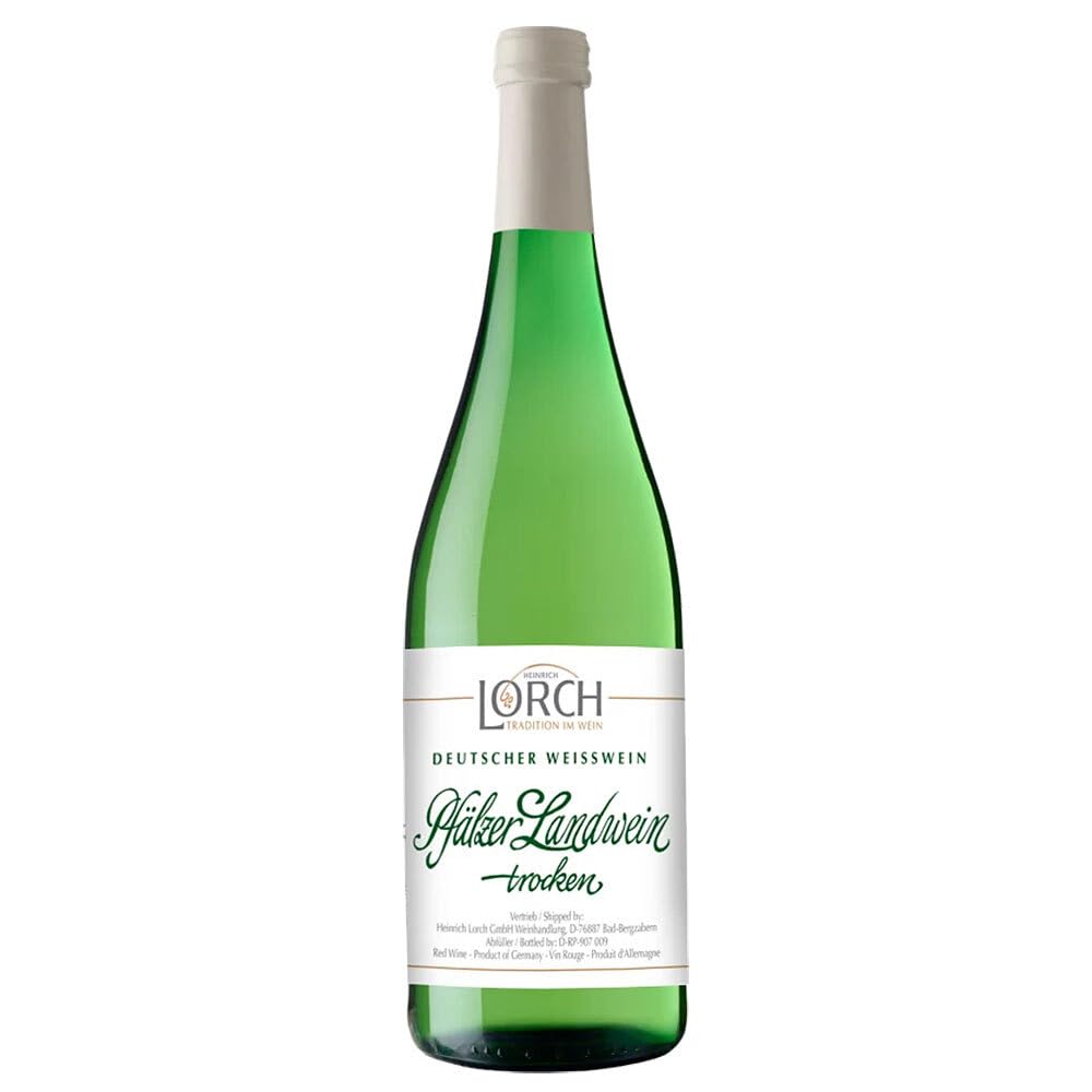 Lorch Pfälzer Landwein Weiß, trocken, sortenreines Weinpaket + VINOX Winecards (6x1,0l)
