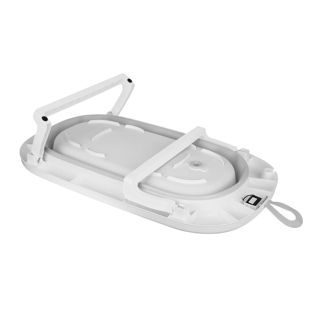 Faltbare Babybadewanne mit Digitalthermometer, Geeignet für Neugeborene und Kleinkinder, Platzsparend, 80 x 50 x 23 cm, Grau