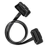 GFFG Dispositivo diagnostico per auto OBD2, 16 pin maschio a femmina, cavo di prolunga piatto OBDII, adattatore diagnostico maschio (0,6 m)