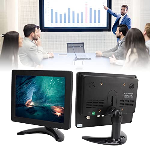 Bewinner 8 Zoll Mini TFT Monitor, 1024 X 768 HD Farb CCTV Bildschirm mit VGA, AV, BNC, USB, HD, DC Eingang, mit Fernbedienung, Lautsprechern für Auto, Überwachungskamera, PC (EU-Stecker) – Bild 3