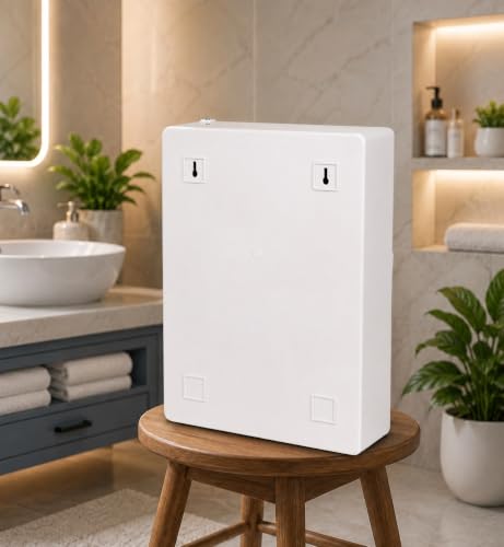 zahab Bathroom Cabinet with Mirror White - Image 7