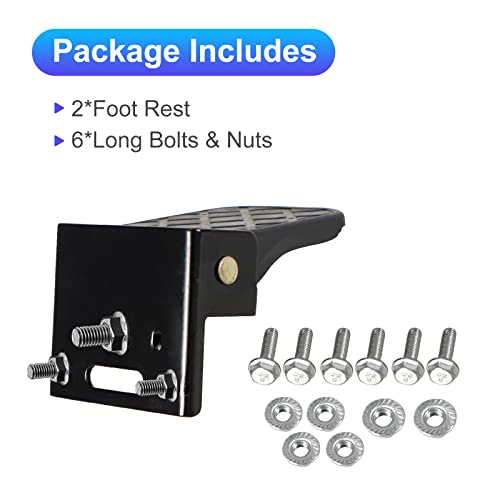 Yiuiy Universal Atv Foot Rests Rear Passenger Foot Pegs Pedals Pads Compatible With Suzuki Kawasaki Polaris Fourtrax Kodiak Sportsman Scrambler For Four Wheeler Foldable Footrests #TOP3