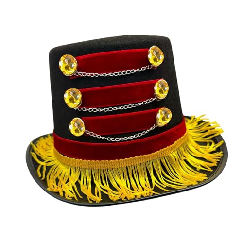 Wilgure Cilindro De Cabaret Transpirable De Algodón Circo Fiesta Accesorios Para Cosplay Traje De Tablero De Ajedrez