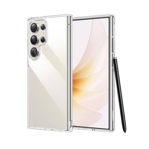 UGREEN Samsung Galaxy S24 Ultra Case Clear Cover [MIL-Grade Protection] [Revolutionary iCrystal Tech] Anti-Scratch Air-Guard Corners Protective Slim Thin Transparent Case 6.8 inch for Women Men
