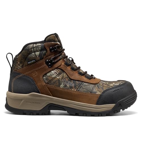 Image of KEEN Utility Men's Skokie Hiker Style Mid Height Composite Toe 90 Degree Waterproof Work Boots