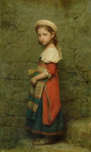 Tableaux Graffiti Art Mural Fille italienne de Jalabert, impression sur toile premium