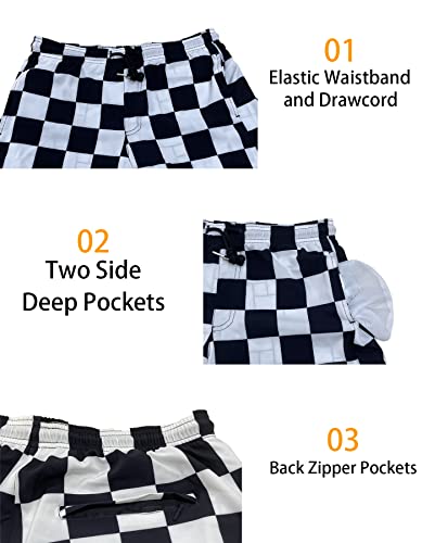 feelacle Mens Swim Trunks with Compression Liner Quick Dry 5.5 Inch Swimming Board Shorts Swimwear Bathing Suit3