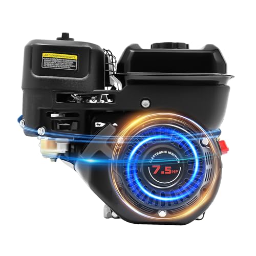 TouSuaRSi Motor de gasolina, motor estacionario de 7,5 HP OHV, motor de gasolina de 4 kW, 3600 rpm, motor de 4 tiempos para generadores, vehículos recreativos, limpiadores de alta presión, fresadoras