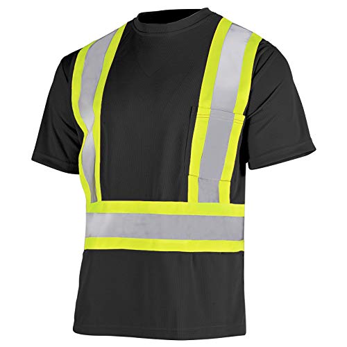 Jorestech Safety Short Sleeve Work T Shirt With Reflective X In Back, Csa And Ansi Compliant #TOP1