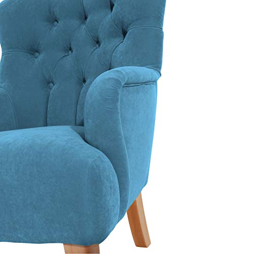 Max Winzer Sessel Brandon | Aus Veloursstoff | In Petrolblau - 2957-1100-2051717-F01 Max Winzer Sessel Brandon | Aus Veloursstoff | In Petrolblau