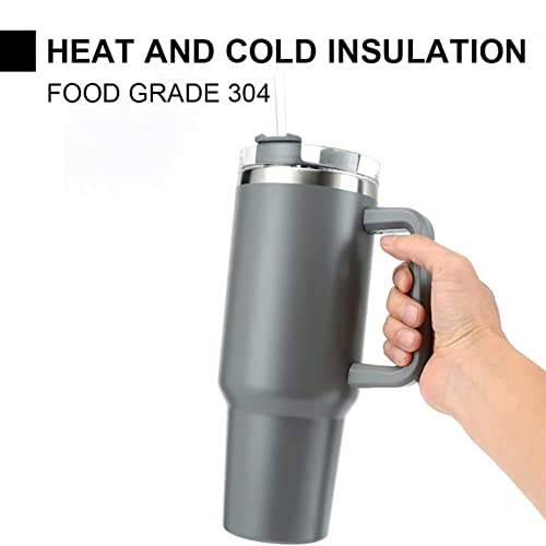 Xtkdaiui Tumbler With Handle 40 Oz And Straw Lid-Insulated Travel Coffee Mug-For Cup Accessories For Hot And Cold Beverages,Juice, Water Tumbler Suits Home, Office Or Car,Orange #TOP1