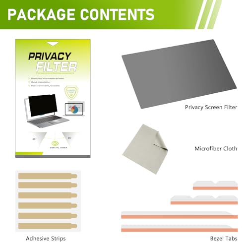 LAMA Universal 14 Inch Laptop Privacy Screen Protector for 14" Laptops, Anti-Glare & Blue Light Filter, UV Protection, Privacy Screen Filter (12.2"x6.85") Reduces Eye Strain (16:9) - Image 6