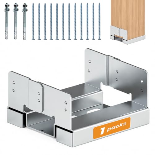 10x10 Post Base for Concrete Heavy Duty Silver E-Coated 1 PCS by EONECROSS - Used condition - US$45.16