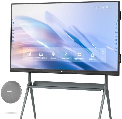 Smartboard TIBURN HQ Board 75" R1-M 4K UHD Interactive Touch Screen Board(Interactive whiteboard with Removable Stand, and Conference Speaker) for Classroom and Businesses