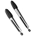 Daily Kitchen Spatulas Heat Resistant Silicone and Stainless Steel - Tongs and Turners with Rubber Grip (Tongs Set)