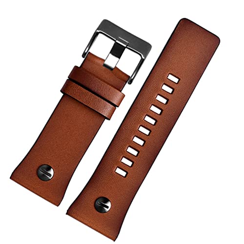 Bracelet montre cuir véritable 24mm compatible Diesel DZ4476 DZ7408 Agate