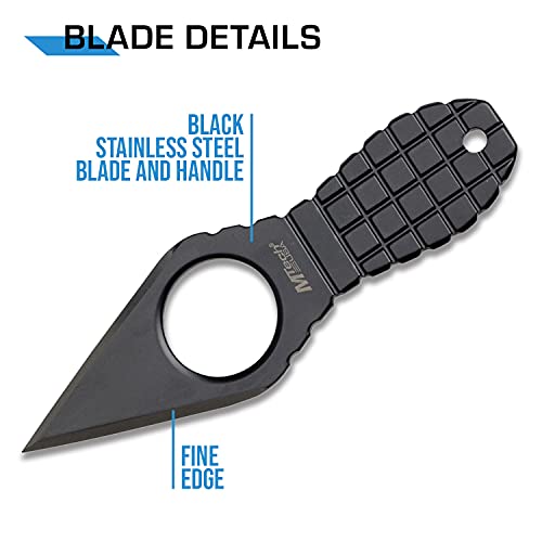 image for MTech USA – Fixed Neck Knife - Black Blade and Handle, Full Tang, In