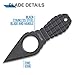 MTech USA – Fixed Neck Knife - Black Blade and Handle, Full Tang, Includes Nylon Fiber Sheath w/ Pocket Clip and Ball Chain - Hunting, Camping, Survival, Tactical, EDC – MT-588BK