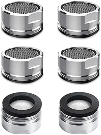 SMPRAC 6 Pack Faucet Aerator Bathroom Sink,Kitchen Faucet Aerator,Brass 15/16" Male Thread Aerator(Male Thread)