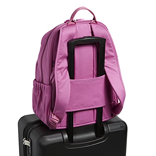 Image of Vera Bradley Women's Campus Backpack, Cotton, Rich Orchid - Recycled Cotton, One Size