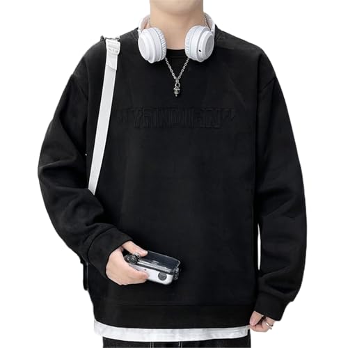 Sweat-shirt décontracté grande taille col rond pour homme fort