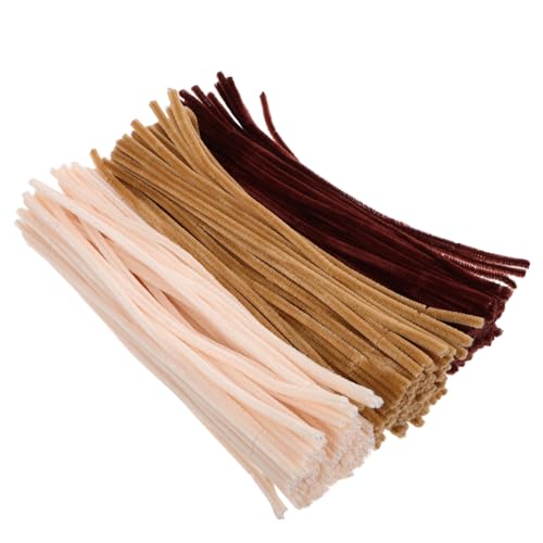 HAPINARY Encrypted Non-Shedding Fluffy Pipe Cleaners 300pcs Thick Stems for Boys and Chalk Craft Sticks Art Projects Supplies DIY Decorations