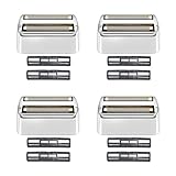 4 Pack Shaver Replacement Foil and Cutters compatible with BaBylissPRO Double FXFS2 Metal shaver foil replacement (Sliver-4PCS)