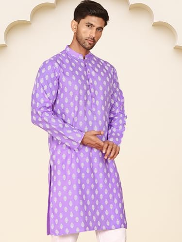 Image of Jompers Men's Cotton Floral Printed Kurtas